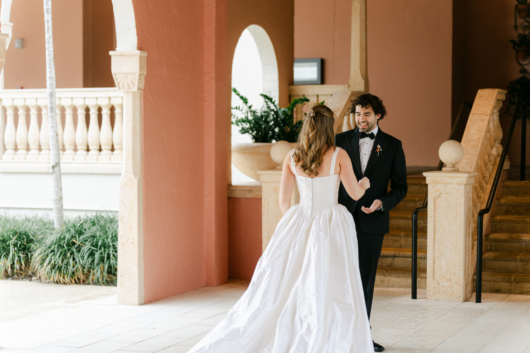 bride and bridesmaids getting ready at The Boca Raton Hotel