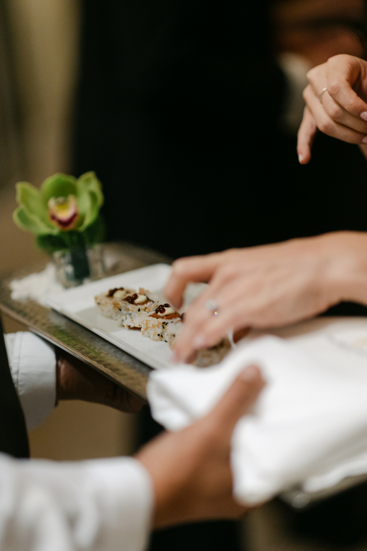 wedding cocktail hour at The Boca Raton Hotel oceanfront venue